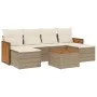 Set sofás de jardín 7 piezas y cojines ratán sintético beige by , Garden sets - Ref: Foro24-3260308, Price: 469,50 €, Discoun...