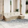 Set sofás de jardín 7 piezas y cojines ratán sintético beige de , Conjuntos de jardín - Ref: Foro24-3260315, Precio: 467,81 €...
