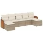 Set sofás de jardín 7 piezas y cojines ratán sintético beige de , Conjuntos de jardín - Ref: Foro24-3260315, Precio: 467,81 €...