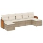 Set sofás de jardín 7 piezas y cojines ratán sintético beige by , Garden sets - Ref: Foro24-3260315, Price: 435,33 €, Discoun...