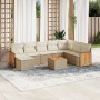 Set de sofás de jardín 9 pzas con cojines ratán sintético beige de , Conjuntos de jardín - Ref: Foro24-3260336, Precio: 587,9...