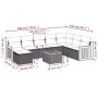 Gartensofa-Set, 9-teilig, mit Kissen, aus synthetischem Rattan in Beige. von , Gartensets - Ref: Foro24-3260336, Preis: 606,8...