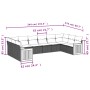 Gartensofa-Set mit 10-teiligen beigen Kissen aus synthetischem Rattan. von , Gartensets - Ref: Foro24-3260407, Preis: 616,56 ...