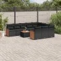Gartensofagarnitur 11-teilig mit schwarzen Kissen aus synthetischem Rattan von , Gartensets - Ref: Foro24-3260424, Preis: 651...