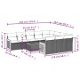 Set de sofás de jardín 11 pzas y cojines ratán sintético negro by , Garden sets - Ref: Foro24-3260424, Price: 649,27 €, Disco...