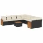 Set de sofás de jardín 11 pzas y cojines ratán sintético negro by , Garden sets - Ref: Foro24-3260439, Price: 637,39 €, Disco...