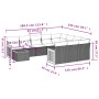 Set de sofás de jardín 11 pzas y cojines ratán sintético negro by , Garden sets - Ref: Foro24-3260445, Price: 649,27 €, Disco...