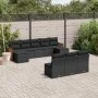 Gartensofa-Set, 10-teilig, mit schwarzen Kissen und synthetischem Rattan. von , Gartensets - Ref: Foro24-3260466, Preis: 556,...