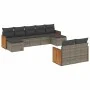 Gartenmöbel-Set 9-teilig mit grauen Polstern aus synthetischem Rattan von , Gartensets - Ref: Foro24-3260485, Preis: 592,23 €...