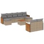 Juego de sofás jardín con cojines beige 10 pzas ratán sintético by , Garden sets - Ref: Foro24-3260491, Price: 605,59 €, Disc...