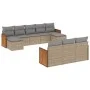Juego de sofás jardín con cojines beige 10 pzas ratán sintético by , Garden sets - Ref: Foro24-3260498, Price: 649,18 €, Disc...