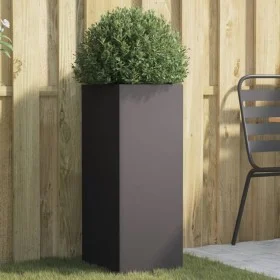Pflanzgefäß aus schwarzem Stahl 32x29x75 cm von , Töpfe und Pflanzgefäße - Ref: Foro24-841571, Preis: 76,16 €, Rabatt: %