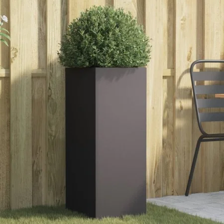 Jardinera acero negro 32x29x75 cm by , Pots and planters - Ref: Foro24-841571, Price: 76,16 €, Discount: %