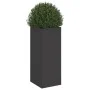 Jardinera acero negro 32x29x75 cm by , Pots and planters - Ref: Foro24-841571, Price: 76,16 €, Discount: %