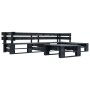 4-piece black wooden garden pallet furniture set by vidaXL, Garden sets - Ref: Foro24-277424, Price: 248,18 €, Discount: %