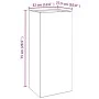 Pflanzgefäß aus schwarzem Stahl 32x29x75 cm von , Töpfe und Pflanzgefäße - Ref: Foro24-841571, Preis: 76,16 €, Rabatt: %