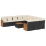 12-teiliges Gartensofa-Set mit schwarzen Kissen aus synthetischem Rattan. von , Gartensets - Ref: Foro24-3260516, Preis: 747,...