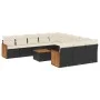 Set de sofás de jardín 12 piezas cojines ratán sintético negro by , Garden sets - Ref: Foro24-3260516, Price: 745,84 €, Disco...