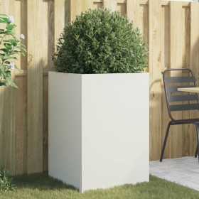 Jardinera acero blanco 52x48x75 cm de , Maceteros y jardineras - Ref: Foro24-841584, Precio: 99,78 €, Descuento: %