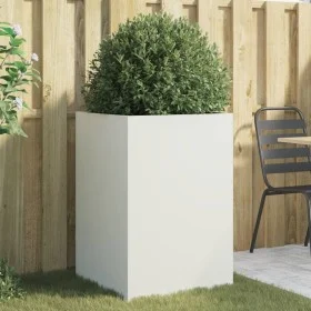 Jardinera acero blanco 52x48x75 cm by , Pots and planters - Ref: Foro24-841584, Price: 94,32 €, Discount: %