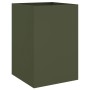 Pflanzgefäß aus olivgrünem Stahl, 52x48x75 cm. von , Töpfe und Pflanzgefäße - Ref: Foro24-841586, Preis: 82,46 €, Rabatt: %