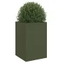 Pflanzgefäß aus olivgrünem Stahl, 52x48x75 cm. von , Töpfe und Pflanzgefäße - Ref: Foro24-841586, Preis: 77,91 €, Rabatt: %