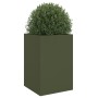 Pflanzgefäß aus olivgrünem Stahl, 52x48x75 cm. von , Töpfe und Pflanzgefäße - Ref: Foro24-841586, Preis: 82,46 €, Rabatt: %
