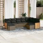 Gartenmöbel-Set 9-teilig mit grauen Polstern aus synthetischem Rattan von , Gartensets - Ref: Foro24-3260625, Preis: 545,81 €...