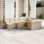 Set de sofás de jardín 11pzas con cojines ratán sintético beige by , Garden sets - Ref: Foro24-3260644, Price: 755,27 €, Disc...