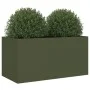 Jardinera acero verde oliva 62x30x29 cm by , Pots and planters - Ref: Foro24-841592, Price: 45,05 €, Discount: %