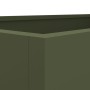 Pflanzgefäß aus olivgrünem Stahl, 62x30x29 cm. von , Töpfe und Pflanzgefäße - Ref: Foro24-841592, Preis: 45,88 €, Rabatt: %