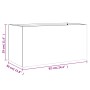 Pflanzgefäß aus olivgrünem Stahl, 62x30x29 cm. von , Töpfe und Pflanzgefäße - Ref: Foro24-841592, Preis: 45,88 €, Rabatt: %