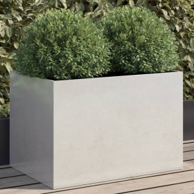 Jardinera de acero inoxidable plateado 62x40x39 cm de , Maceteros y jardineras - Ref: Foro24-841599, Precio: 78,43 €, Descuen...