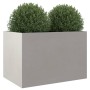 Pflanzgefäß aus silbernem Edelstahl 62x40x39 cm von , Töpfe und Pflanzgefäße - Ref: Foro24-841599, Preis: 78,43 €, Rabatt: %