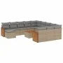 Set sofás de jardín con cojines 13 pzas ratán sintético beige by , Garden sets - Ref: Foro24-3260673, Price: 852,48 €, Discou...