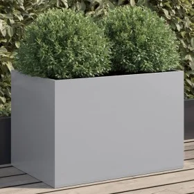 Jardinera de acero galvanizado plateado 62x40x39 cm de , Maceteros y jardineras - Ref: Foro24-841600, Precio: 52,66 €, Descue...