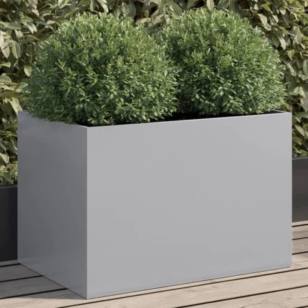 Pflanzgefäß aus verzinktem Stahl in Silber, 62x40x39 cm. von , Töpfe und Pflanzgefäße - Ref: Foro24-841600, Preis: 52,66 €, R...