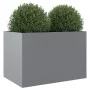 Pflanzgefäß aus verzinktem Stahl in Silber, 62x40x39 cm. von , Töpfe und Pflanzgefäße - Ref: Foro24-841600, Preis: 52,66 €, R...
