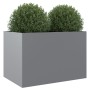 Pflanzgefäß aus verzinktem Stahl in Silber, 62x40x39 cm. von , Töpfe und Pflanzgefäße - Ref: Foro24-841600, Preis: 54,86 €, R...