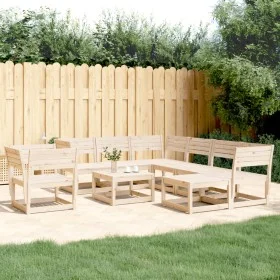 Gartengarnitur 8-teilig Massivholz Kiefer von , Gartensets - Ref: Foro24-3216940, Preis: 553,72 €, Rabatt: %