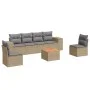 Set sofás de jardín 7 piezas y cojines ratán sintético beige by , Garden sets - Ref: Foro24-3225394, Price: 433,11 €, Discoun...