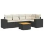 Set de sofás de jardín 6 piezas y cojines ratán sintético negro by , Garden sets - Ref: Foro24-3225433, Price: 380,76 €, Disc...