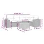 6-teiliges Gartensofa-Set und Kissen aus schwarzem Kunststoff-Rattan. von , Gartensets - Ref: Foro24-3225433, Preis: 382,21 €...