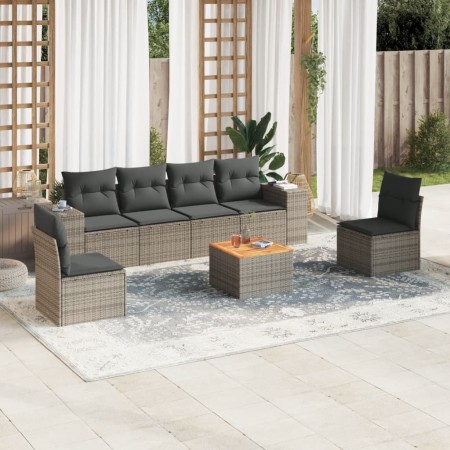 7-teiliges Gartensofa-Set mit grauen PE-Rattan-Kissen. von , Gartensets - Ref: Foro24-3257726, Preis: 405,86 €, Rabatt: %