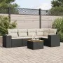 Set de sofás de jardín 6 piezas y cojines ratán sintético negro by , Garden sets - Ref: Foro24-3257764, Price: 379,36 €, Disc...