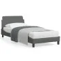 Bed frame with headboard in dark gray fabric 90x200 cm by , Beds and slatted bases - Ref: Foro24-373106, Price: 102,40 €, Dis...