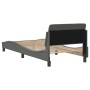 Bed frame with headboard in dark gray fabric 90x200 cm by , Beds and slatted bases - Ref: Foro24-373106, Price: 112,30 €, Dis...