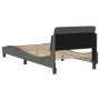 Bed frame with headboard in dark gray fabric 90x200 cm by , Beds and slatted bases - Ref: Foro24-373106, Price: 102,40 €, Dis...