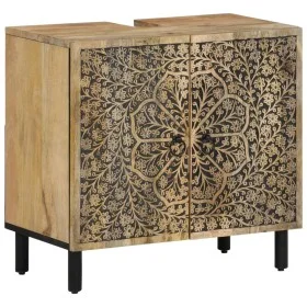 Massives Akazienholz-Waschtischunterschrank für das Badezimmer, 62x33x58 cm. von , Badezimmerwaschtische - Ref: Foro24-358231...