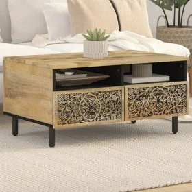 Mesa de centro de madera maciza mango 80x54x40 cm by , Coffee table - Ref: Foro24-358225, Price: 113,57 €, Discount: %